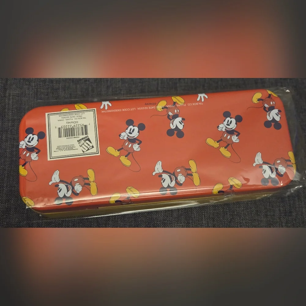 Mickey Mouse Disney Metal Tin Pencil Case